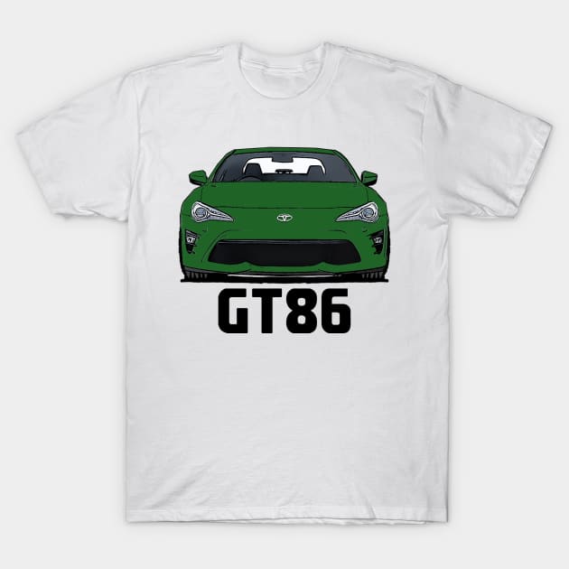 Toyota GT86/Subaru BRZ - Green T-Shirt by Woreth